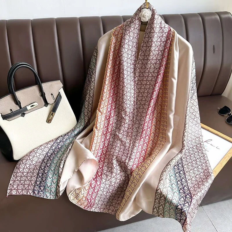 Scarf Polyester Material Smooth Scarf Soft Shawl