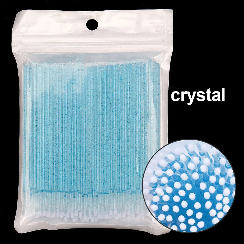 100PCS/Bottle Cleaning Swabs/ Applicators Microblade Makeup Micro Brushes