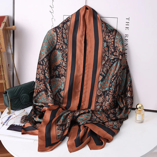 Scarf Polyester Material Smooth Scarf Soft Shawl