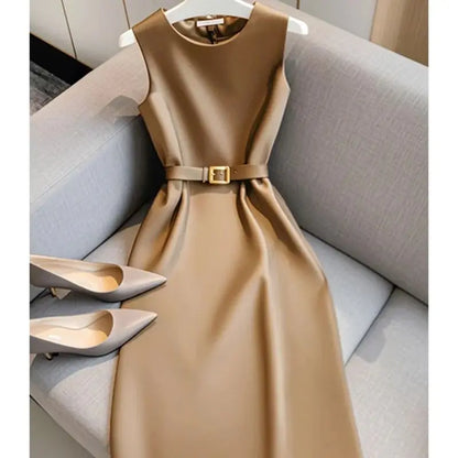 Elegant Formal Dress With Belt