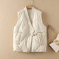 Cropped Vest JacketsSleeveless Puffer Waistcoat Street Style Vests Black Khaki Outwear
