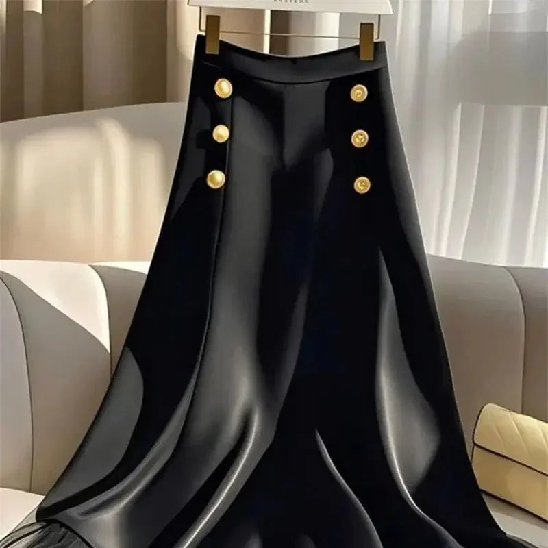 Satin Luxury Fashion Skirt Mesh