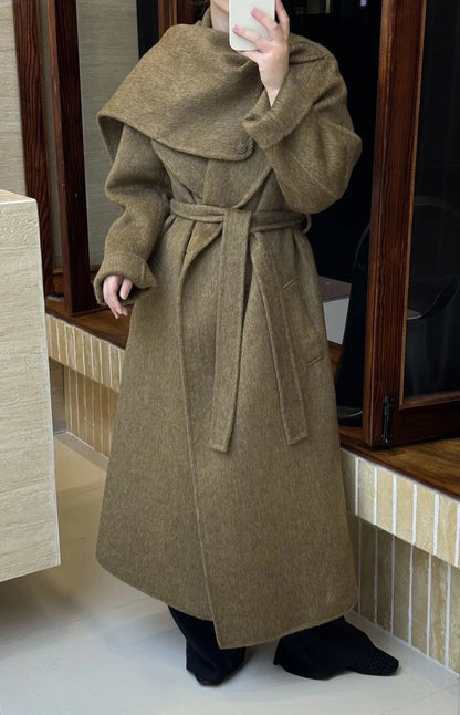 Winter New Solid Color Scarf coat