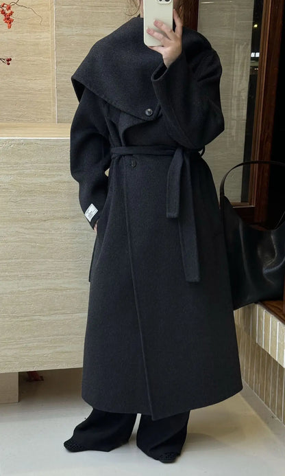 Winter New Solid Color Scarf coat