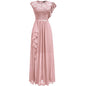 Lace Patchwork Chiffon Formal Dress