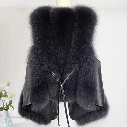 Synthetic Fur Vest Short Style