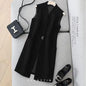 Women's Casual Black Vest Waistcoat