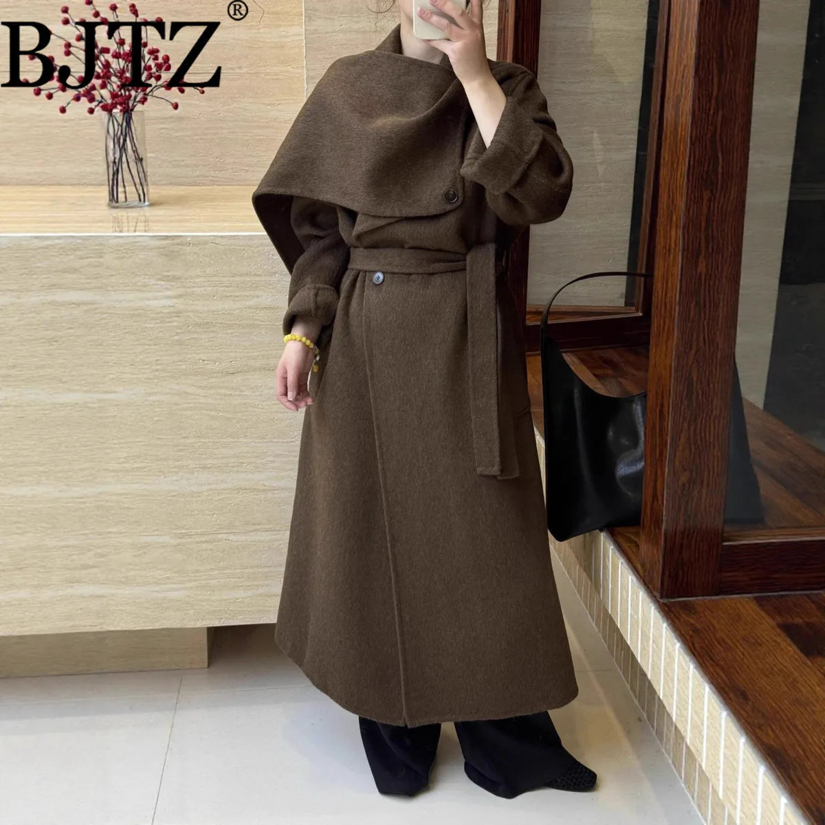 Winter New Solid Color Scarf coat