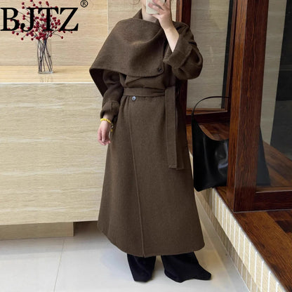 Winter New Solid Color Scarf coat