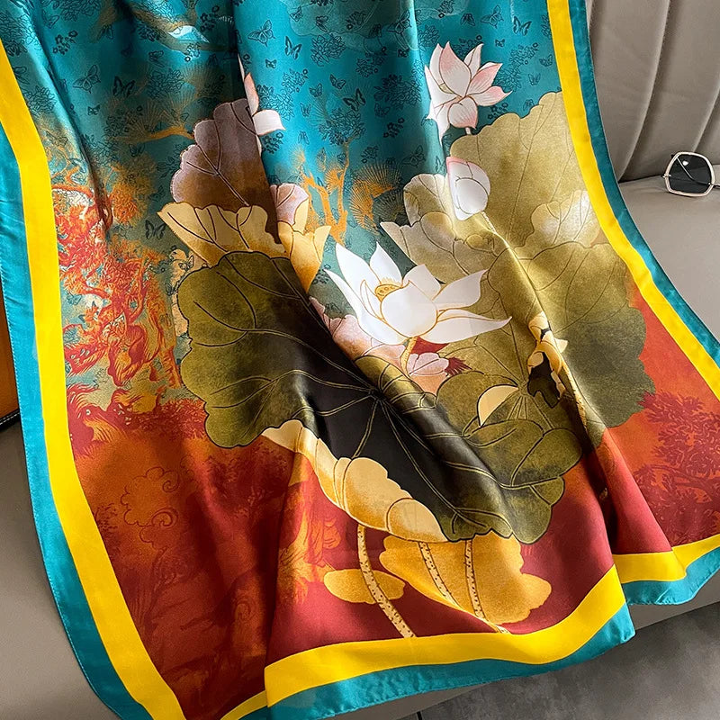 Scarf Polyester Material Smooth Scarf Soft Shawl