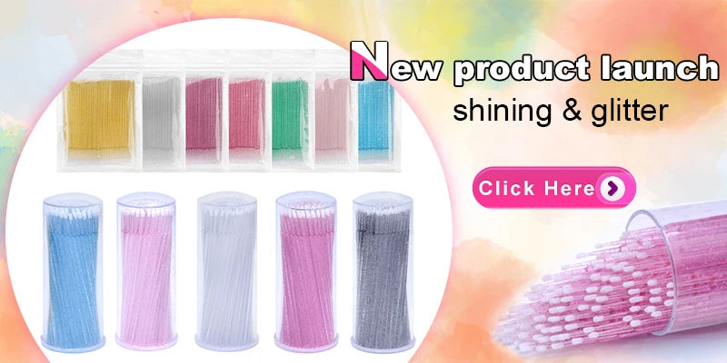 100PCS/Bottle Cleaning Swabs/ Applicators Microblade Makeup Micro Brushes