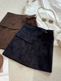 suede mini skirt
