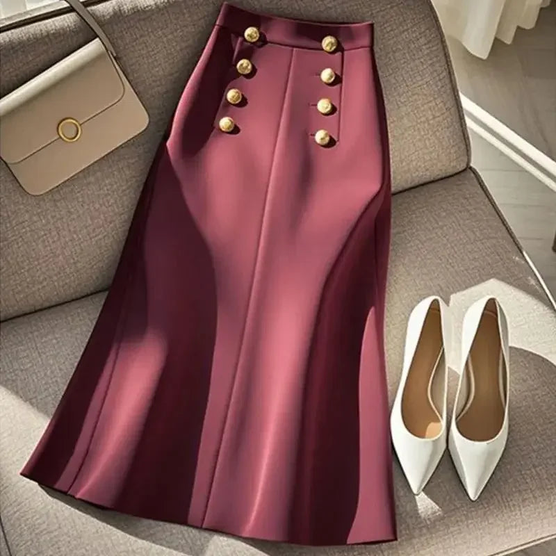 Elegant Skirt buttoned