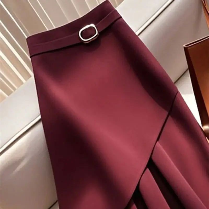 Asymmetric Skirt High Waist Patchwork skirt