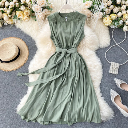 Casual Solid Sleeveless dress