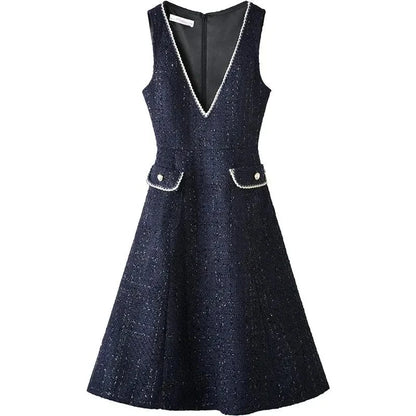 Woolen Strap Vest Dress