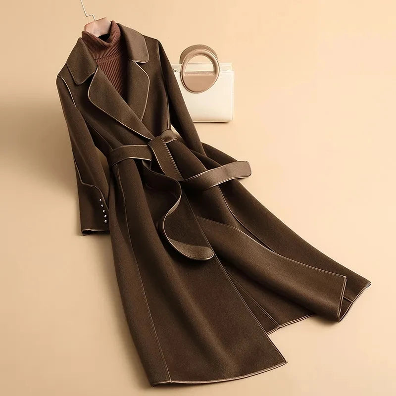 Winter Solid Color Wool Coat