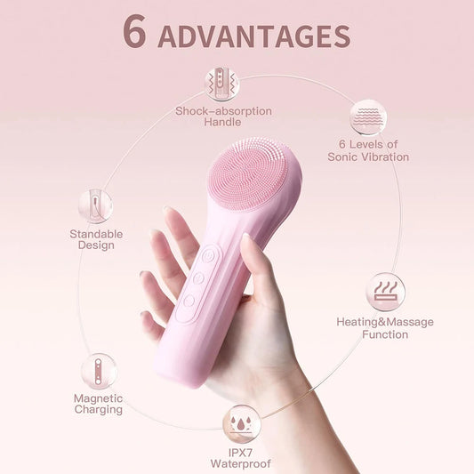 Sonic Waterproof Facial Cleansing Brush Rechargeable