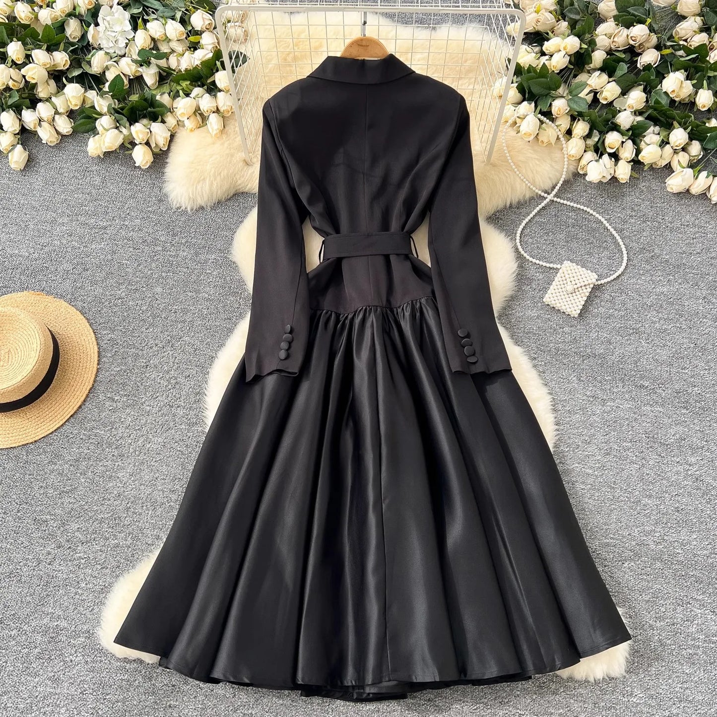 Long Sleeve dress/ belt