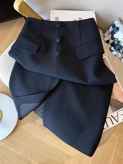Navy Blazer Skirt
