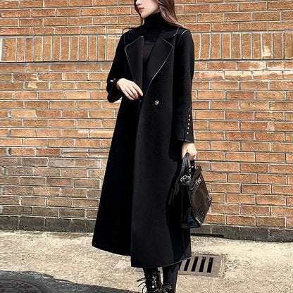 Women Long Bathrobe Style Autumn Winter Jacket Coat Female Luxury