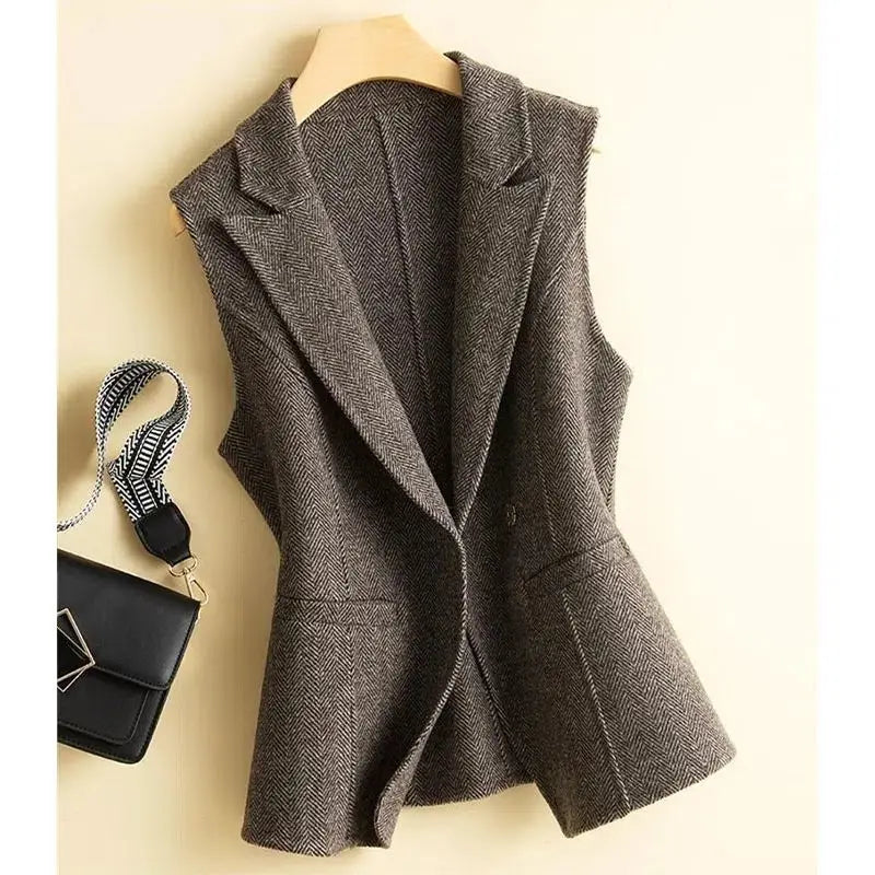 Loose Woolen Vest Ladies Casual Waistcoat Vest