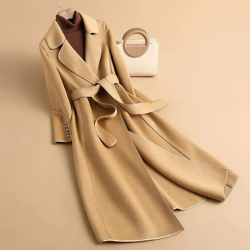 Winter Solid Color Wool Coat