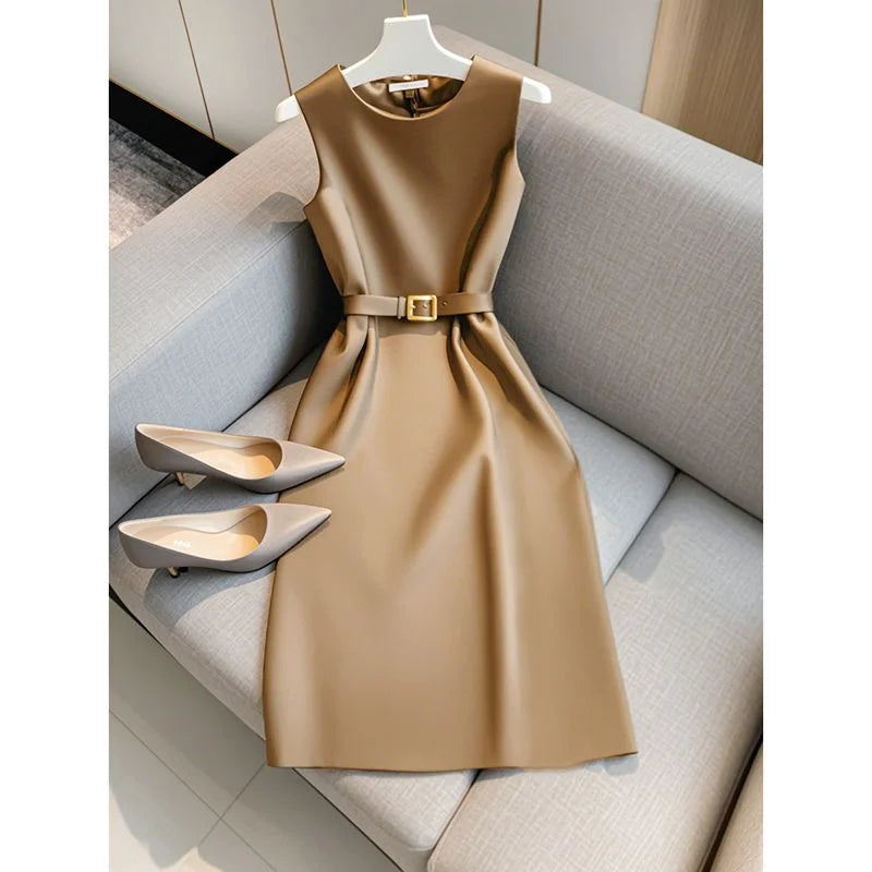 Elegant Formal Dress With Belt