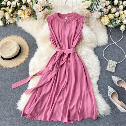 Casual Solid Sleeveless dress