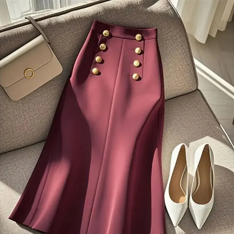 Elegant Skirt buttoned