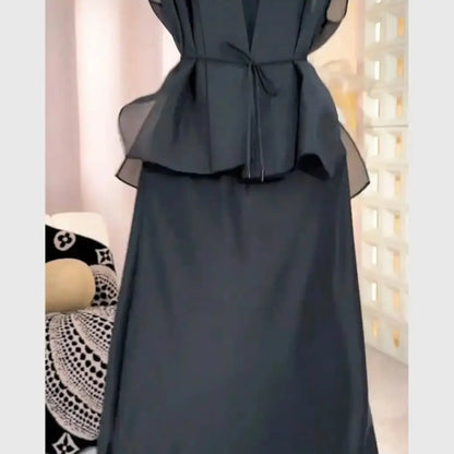 Elegant Black Suit 2-Piece Sets