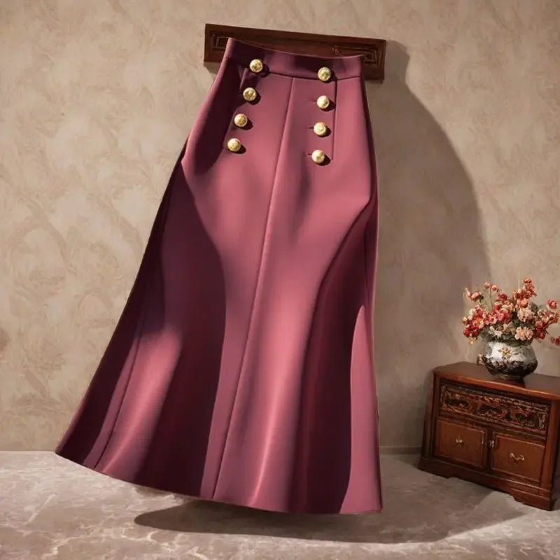 Elegant Skirt buttoned