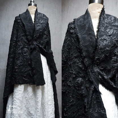 Black and white texture designer fabric