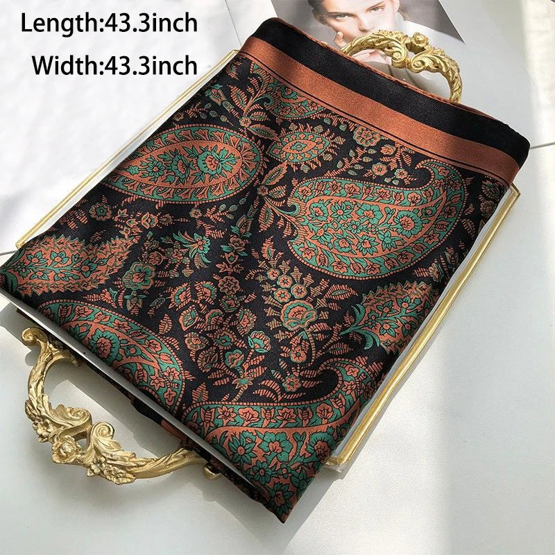 Scarf Vintage Imitation Silk Shawl