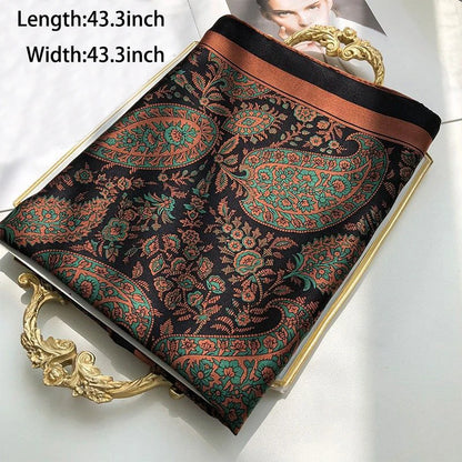 Scarf Vintage Imitation Silk Shawl