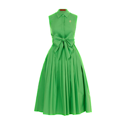 Beach Sleeveless Lace up  Long Dress