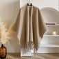 Warm Shawl Double Sided Designer Thickening Blanket Luxury Scarf Female Cloak Cashmere Pashmina Cape Stole
