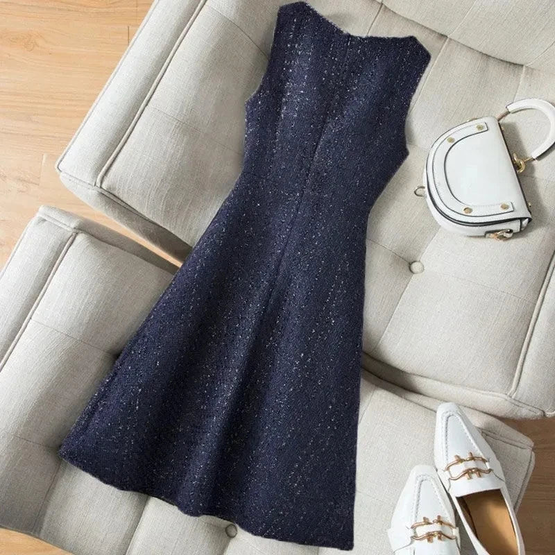 Woolen Strap Vest Dress