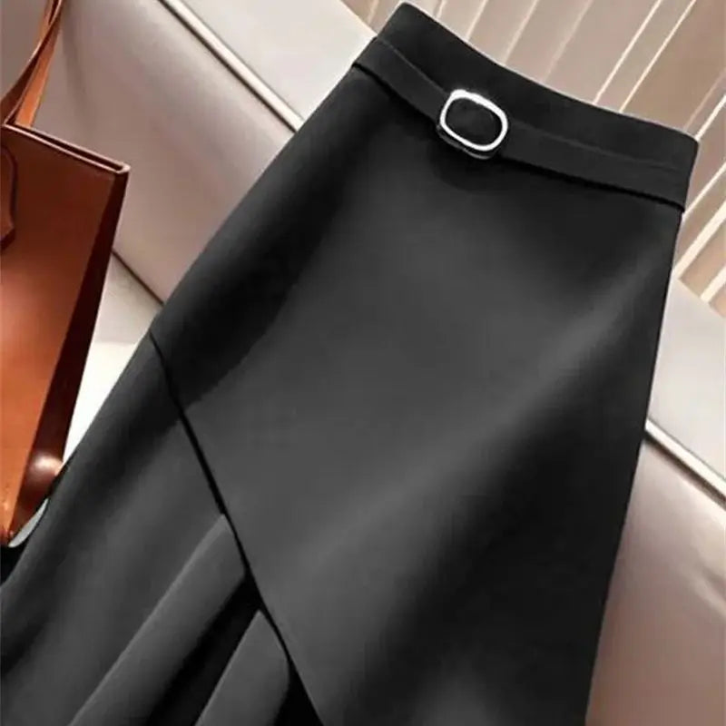 Asymmetric Skirt High Waist Patchwork skirt