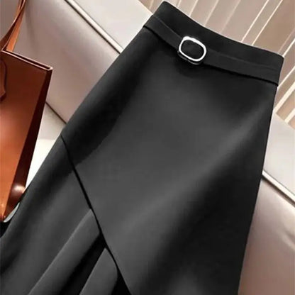 Asymmetric Skirt High Waist Patchwork skirt