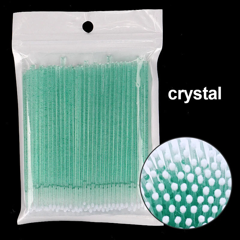 100PCS/Bottle Cleaning Swabs/ Applicators Microblade Makeup Micro Brushes