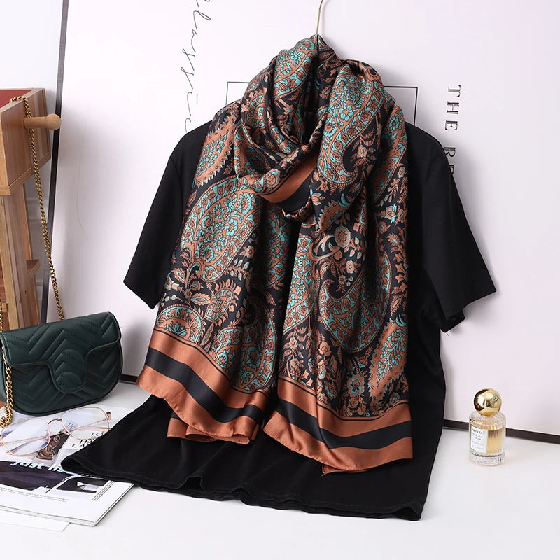 Scarf Polyester Material Smooth Scarf Soft Shawl