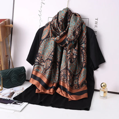 Scarf Polyester Material Smooth Scarf Soft Shawl