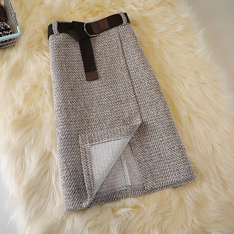 Retro Elastic High Waist  Straight Hip Knee Skirts