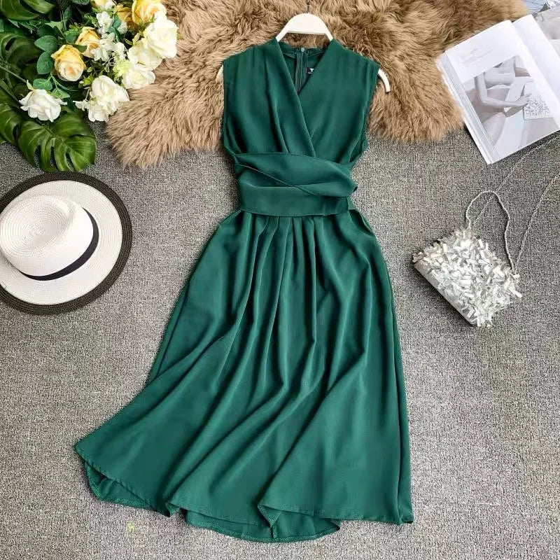 Slim Waist Long dress