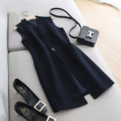 Women's Casual Black Vest Waistcoat