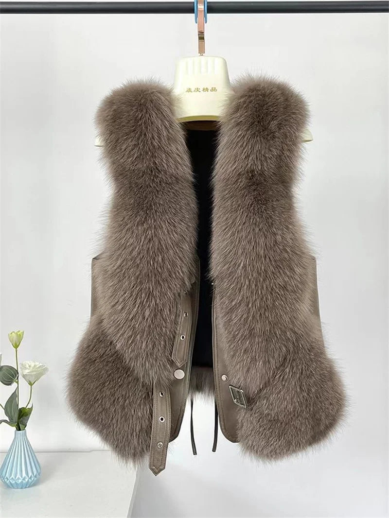 Synthetic Fur Vest Short Style