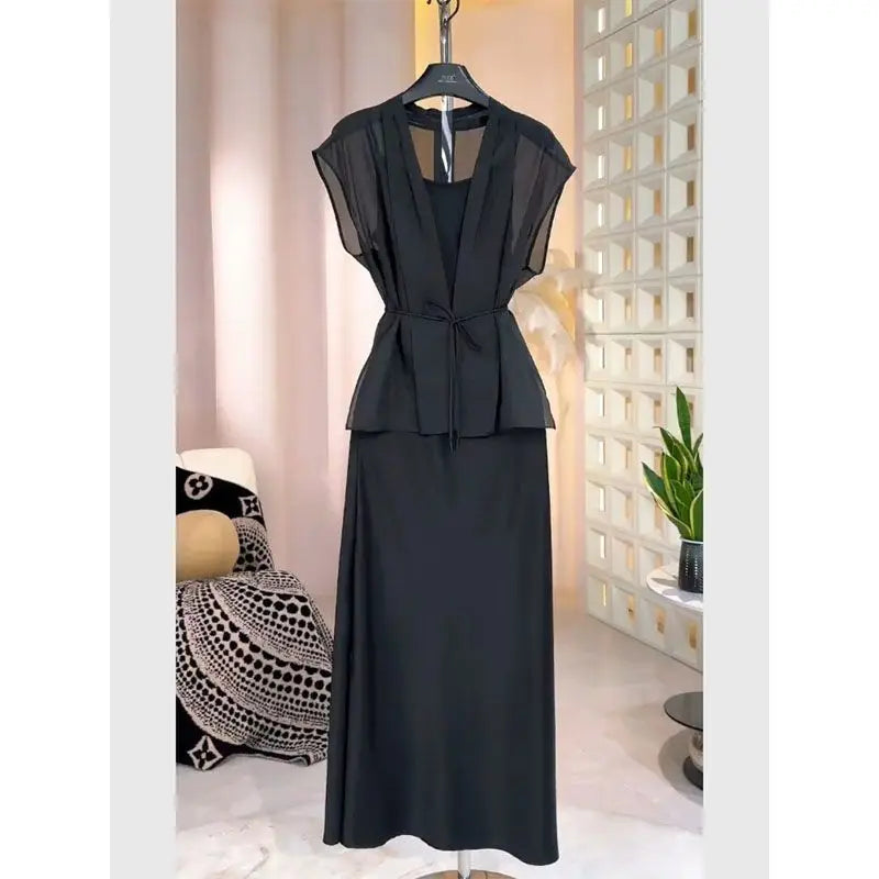 Elegant Black Suit 2-Piece Sets