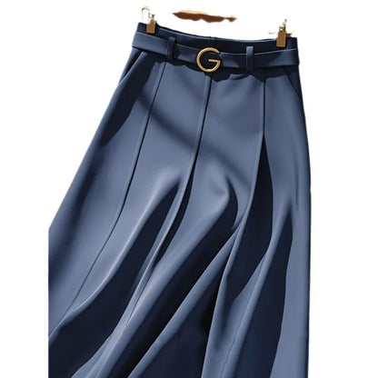 Navy Mid-length Skirts