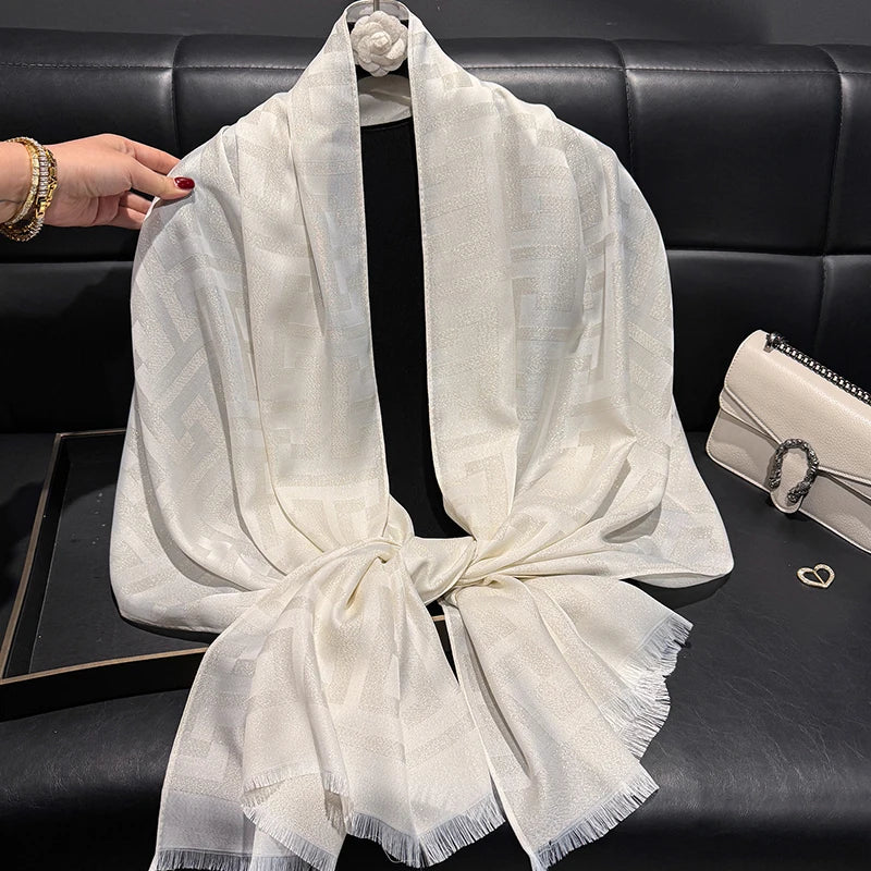 Scarf Fashion Geometry Print Scarves For Ladies Shawls And Wraps Pashmina